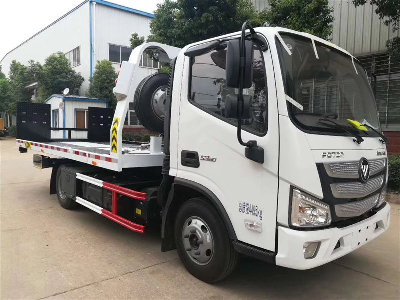 国六福田欧马可蓝牌清障车