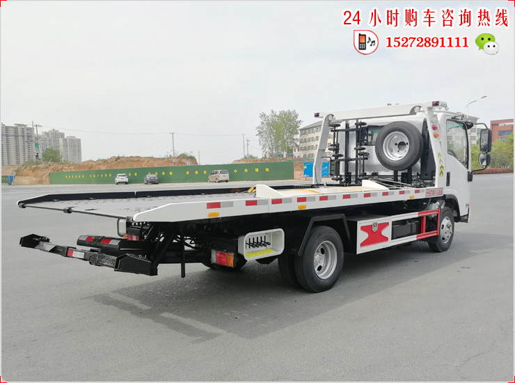 庆铃KV100蓝牌国六平板清障车
