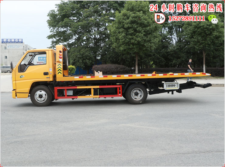 江铃顺达国六蓝牌平板清障车