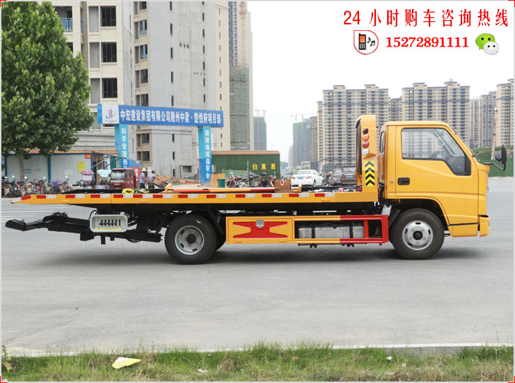 江铃顺达国六蓝牌平板清障车