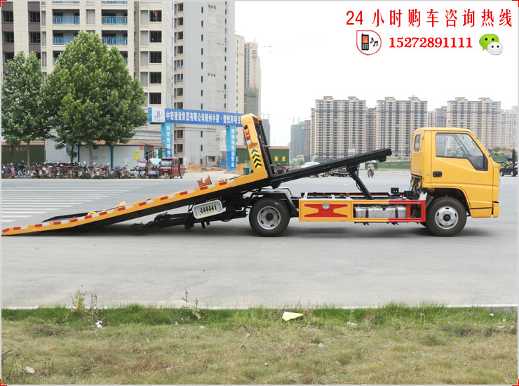 江铃顺达国六蓝牌平板清障车