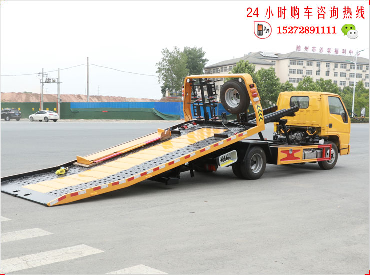 江铃顺达国六蓝牌平板清障车