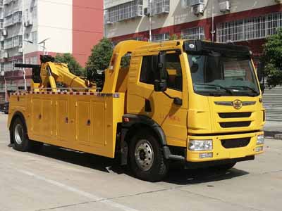 解放龙V单桥拖吊型清障车